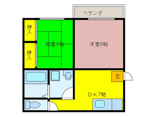 シャローム石田の物件間取画像